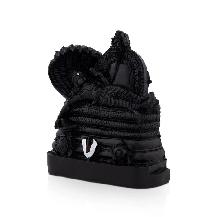 Ranganathan Statue - 4 x 4 Inches | Resin Statue/ Black Ranganathar Idol for Pooja