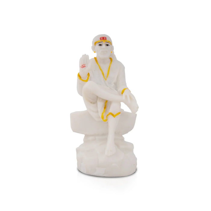 Sai Baba Statue - 8 x 4 Inches | Resin Statue/ Sai Baba Idol for Pooja