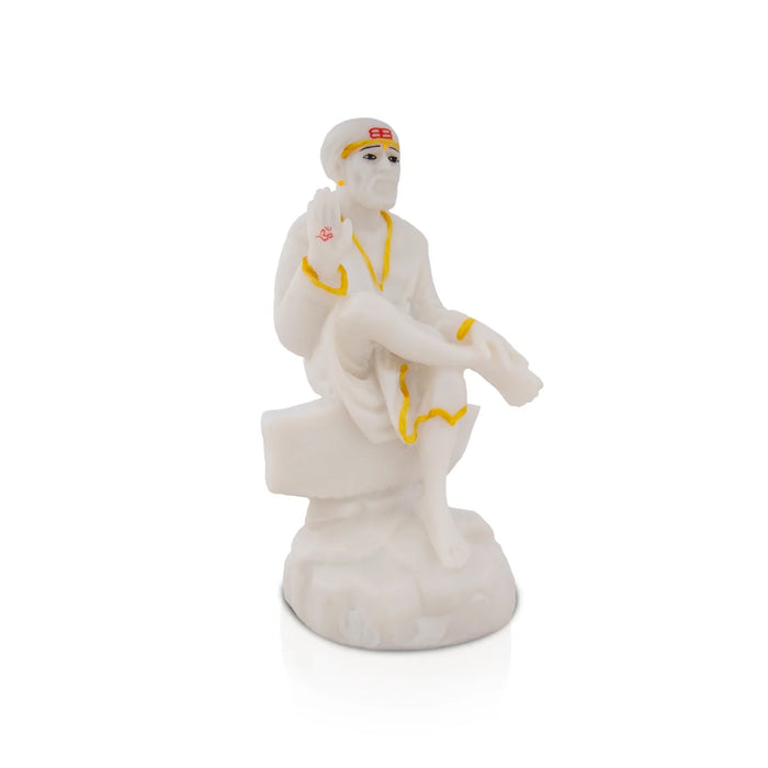 Sai Baba Statue - 8 x 4 Inches | Resin Statue/ Sai Baba Idol for Pooja