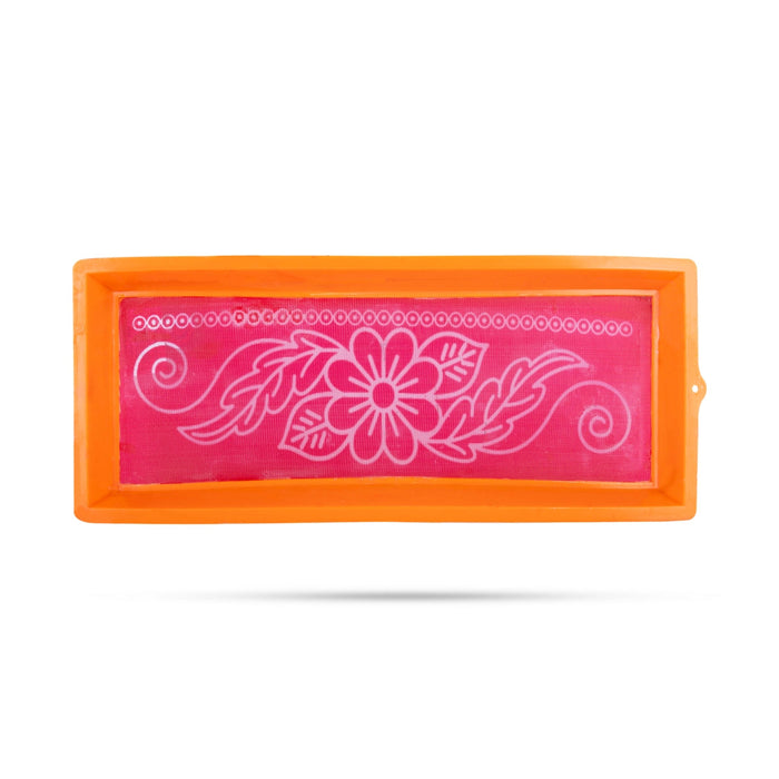 Rangoli Stencil- 13 X 5 Inches | Rangoli Jali/ Flower Design Kolam Stencil For Festive Decor & Home Decoration