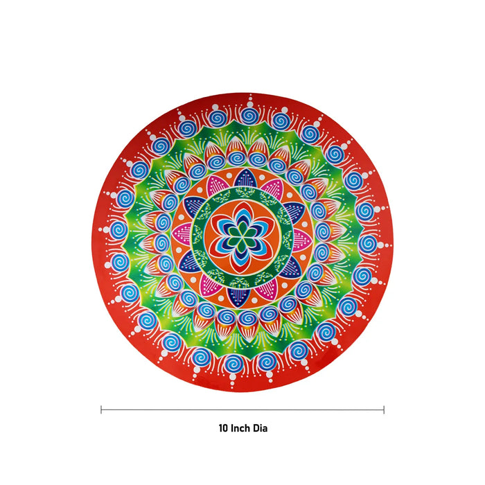 Rangoli Sticker - 10 Inches | Muggulu Sticker/ Kolam Sticker/ Readymade Rangoli Sticker for Home Decor