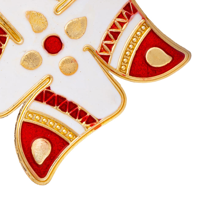 Swastik Sticker - 2.25 x 2.25 Inches | Decorative Spiritual Sticker/ White & Red Swastik For Wall Decor
