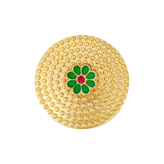 Kumkum Box Set - 2 Inch Dia | 10 Pcs/ Gold Polish Sindoor Pot/ Kumkum Bharani For Pooja And Festive Gifting