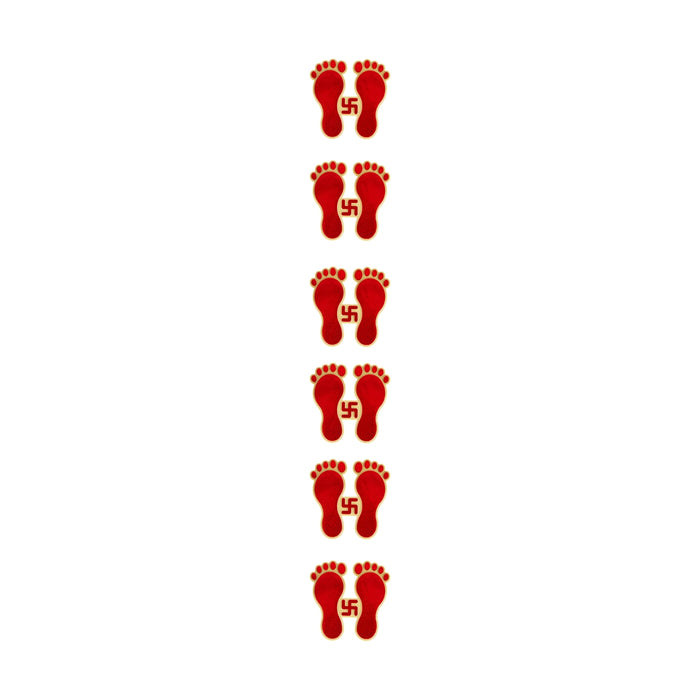 Padham Sticker Set |6 Pcs/ Lakshmi Charan Paduka Sticker/ Auspicious Sticker for Pooja & Home