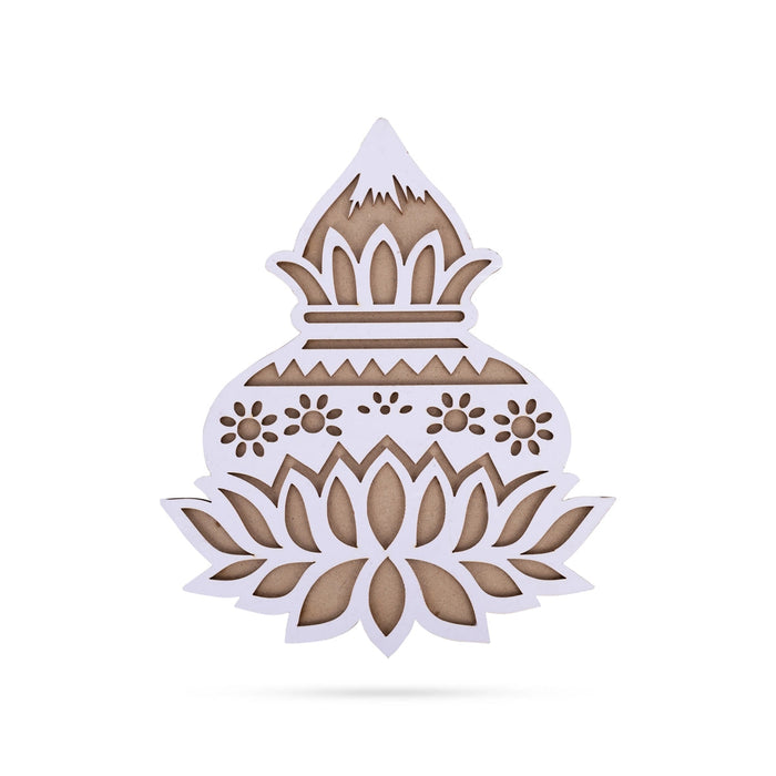 Rangoli Board - 11 X 9.5 Inches | Kolam Board/ Kalash Design Rangoli Design Board For Festive Decor & Gifting