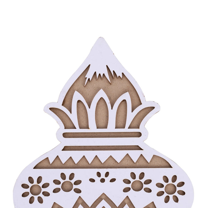 Rangoli Board - 11 X 9.5 Inches | Kolam Board/ Kalash Design Rangoli Design Board For Festive Decor & Gifting