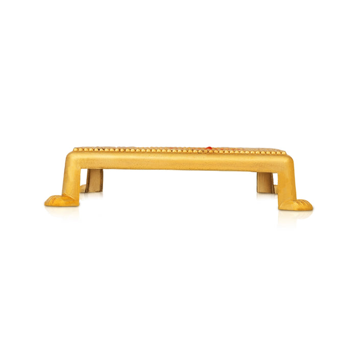 Manai With Leg - 4.5 x 4.5 Inches | Pooja Chowki/ Plastic Bajot/ Patla For Deity