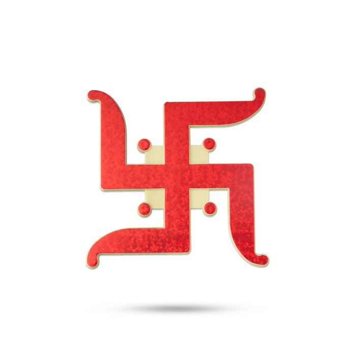 Swastik Sticker - 2.5 x 2.5 Inches | 6 Pcs/ Swastik Wall Decor/ Decorative Sticker for Home & Office