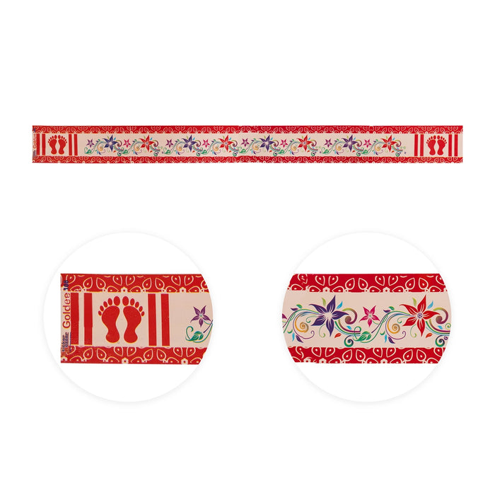 Rangoli Sticker - 2 Pcs | Kolam Sticker/ Muggulu Sticker / Readymade Border Design Rangoli for Home