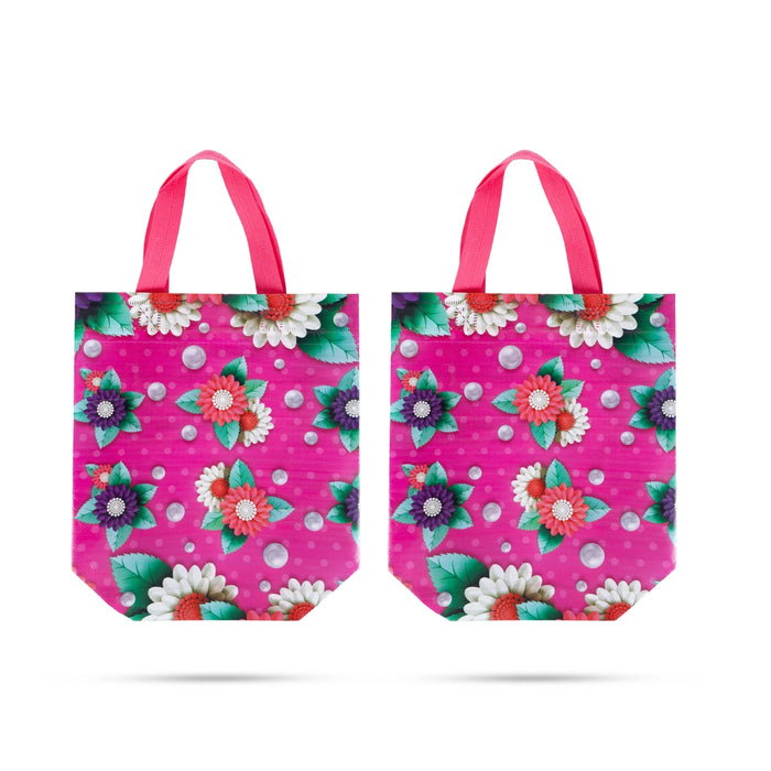 Carry Bag Pair - 11 X 9.5 Inches | Gift Bag/ 2 Pcs/ Tote Bag/ Shopping Bag For Festival And Return Gifts