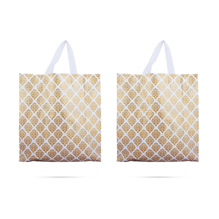 Carry Bag With Handle Pair - 16 X 12 Inches | 2 Pcs/ Return Gift Bag/ Thamboolam Bag For Functions And Gifting