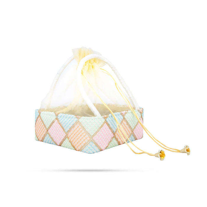 Gift Basket with Net Cover - 3 x 7.5 Inches | Gift Hamper/ Gift Box