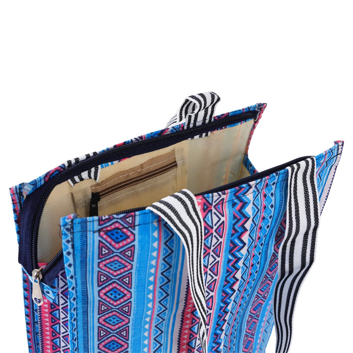 Shopping Bag With Zip - 11 X 10 X 3.5 Inches | Hand Bag/ Gift Bag For Daily Shopping And Return Gifts