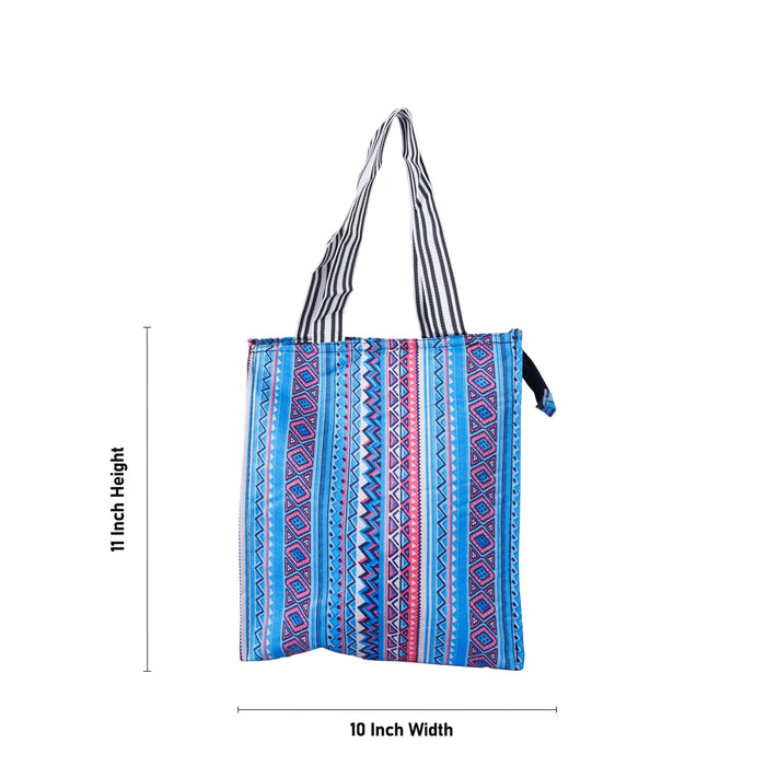 Shopping Bag With Zip - 11 X 10 X 3.5 Inches | Hand Bag/ Gift Bag For Daily Shopping And Return Gifts