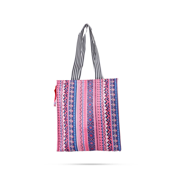 Shopping Bag With Zip - 11 X 10 X 3.5 Inches | Hand Bag/ Gift Bag For Daily Shopping And Return Gifts