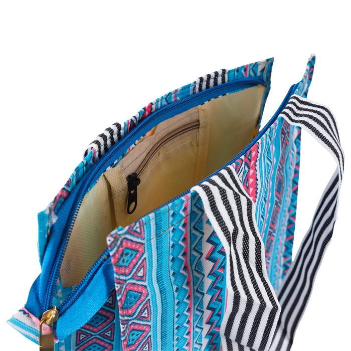 Shopping Bag With Zip - 11 X 10 X 3.5 Inches | Hand Bag/ Gift Bag For Daily Shopping And Return Gifts