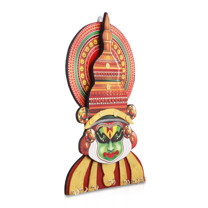 Kathakali Face Key Hanger - 12 x 9 Inches | Kathakali Face Key Holder for Home