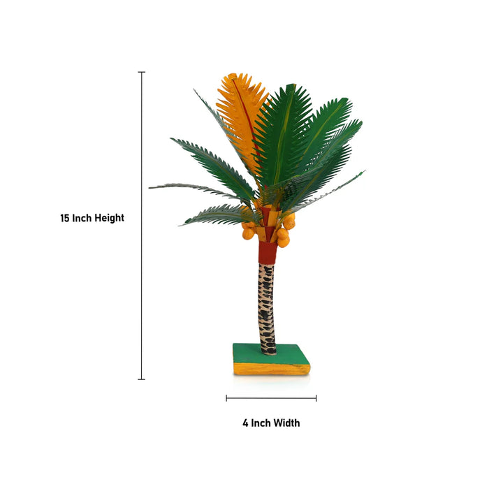 Coconut Tree - 15 x 4 Inches | Artificial Tree/ Coconut Plant for Home