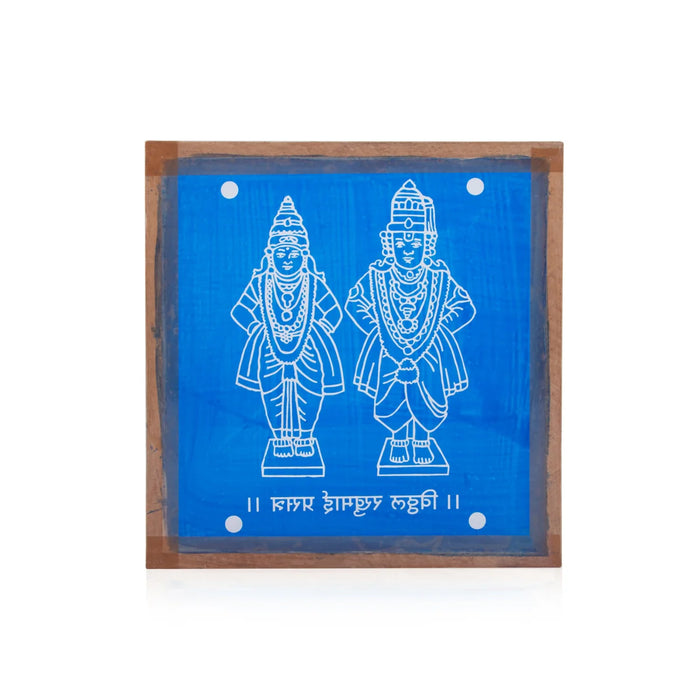 Panduranga Rukmini Stencil - 1 x 10 Inches | Kolam Stencil/ Rangoli Kolam Stencil for Pooja Room Decor