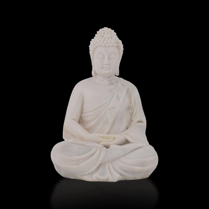 Buddha Statue Sitting On Base - 5 X 3.5 Inches | Resin Statue/ Buddha Idol/ Buddha Murti For Home & Worship