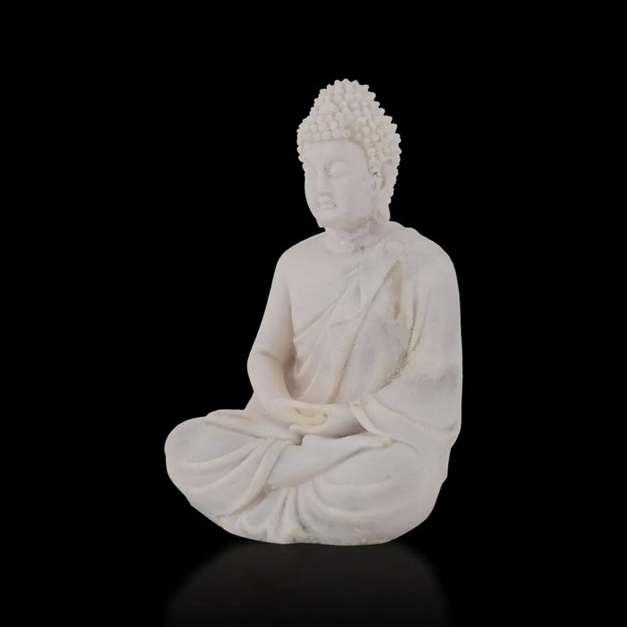 Buddha Statue Sitting On Base - 5 X 3.5 Inches | Resin Statue/ Buddha Idol/ Buddha Murti For Home & Worship