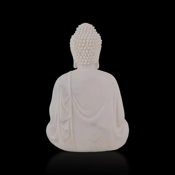 Buddha Statue Sitting On Base - 5 X 3.5 Inches | Resin Statue/ Buddha Idol/ Buddha Murti For Home & Worship