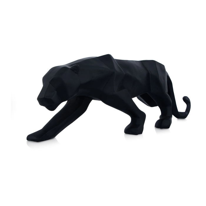 Black Panther Statue - 4.5 x 15 Inches | Resin Statue/ Panther Sculpture/ Panther Figurine for Home