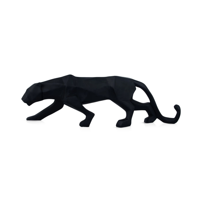 Black Panther Statue - 4.5 x 15 Inches | Resin Statue/ Panther Sculpture/ Panther Figurine for Home