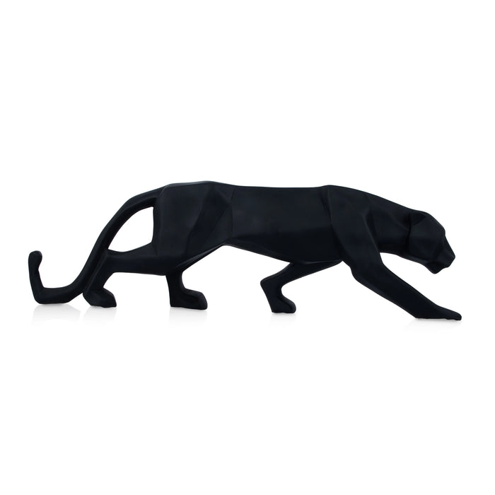 Black Panther Statue - 4.5 x 15 Inches | Resin Statue/ Panther Sculpture/ Panther Figurine for Home