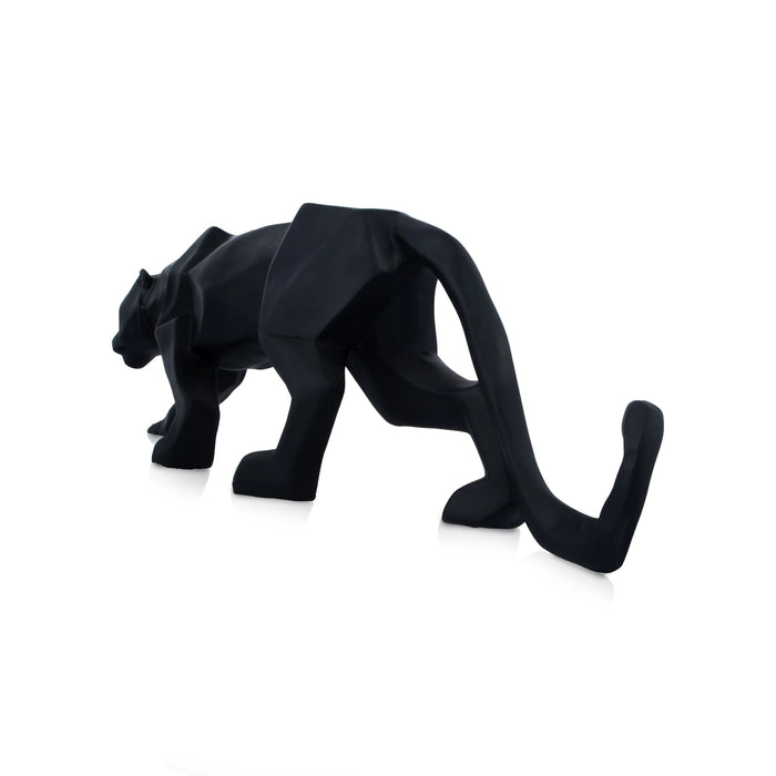 Black Panther Statue - 4.5 x 15 Inches | Resin Statue/ Panther Sculpture/ Panther Figurine for Home