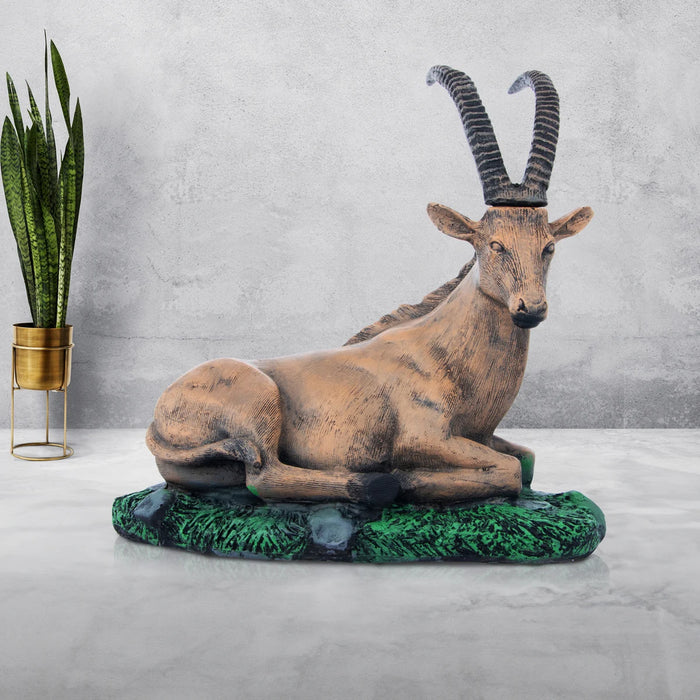 Goat Statue - 9 x 9 Inches | Resin Statue/ Goat Sculpture for Home