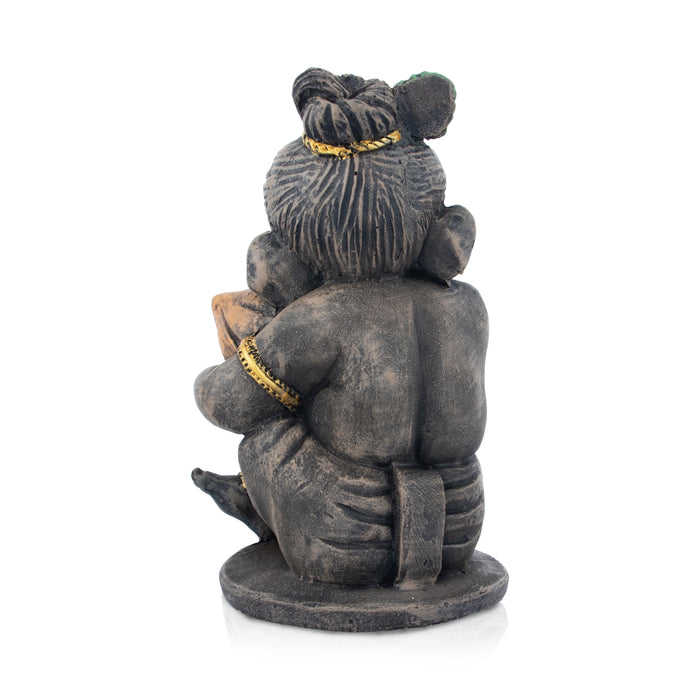 Ganapati Idol - 9.5 x 5.5 Inches | Resin Statue/ Vinayaka Statue/ Ganesha Statue for Home