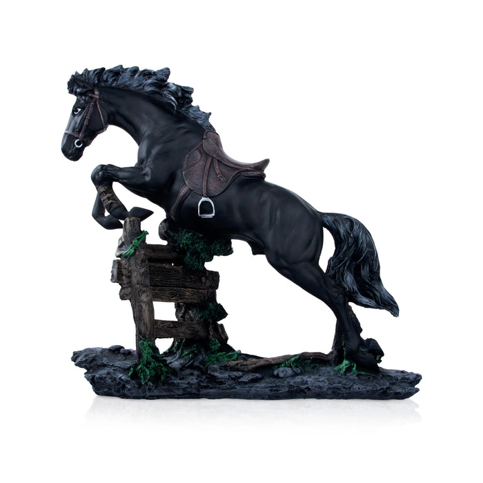 Running Horse Statue - 13 x 14 Inches | Resin Statue/ Running Horse Sculpture for Home