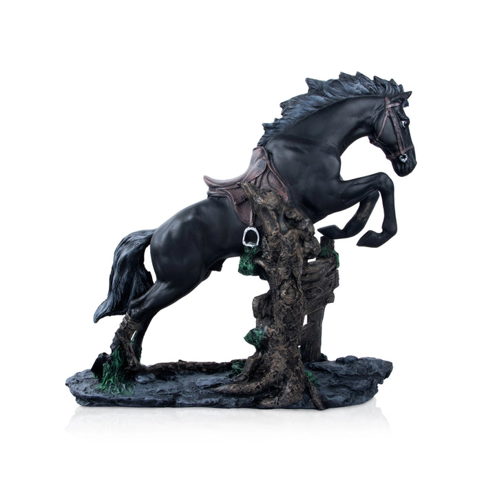 Running Horse Statue - 13 x 14 Inches | Resin Statue/ Running Horse Sculpture for Home