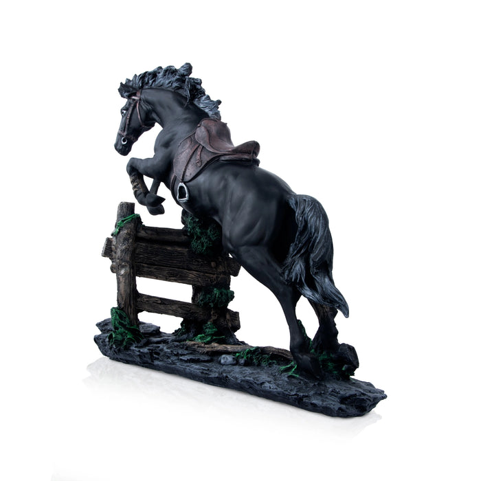 Running Horse Statue - 13 x 14 Inches | Resin Statue/ Running Horse Sculpture for Home