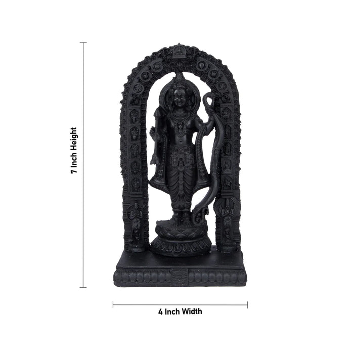 Ayodhya Rama Idol - 7 Inches | Resin Statue/ Ramar Statue for Pooja