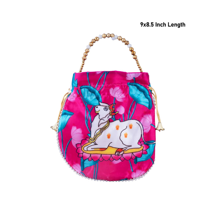 Thamboolam Bag - 9 x 8.5 Inches | Tambula Bag/ Printed Thambula Pai for Wedding/ 40 Gms/ Assorted Colour