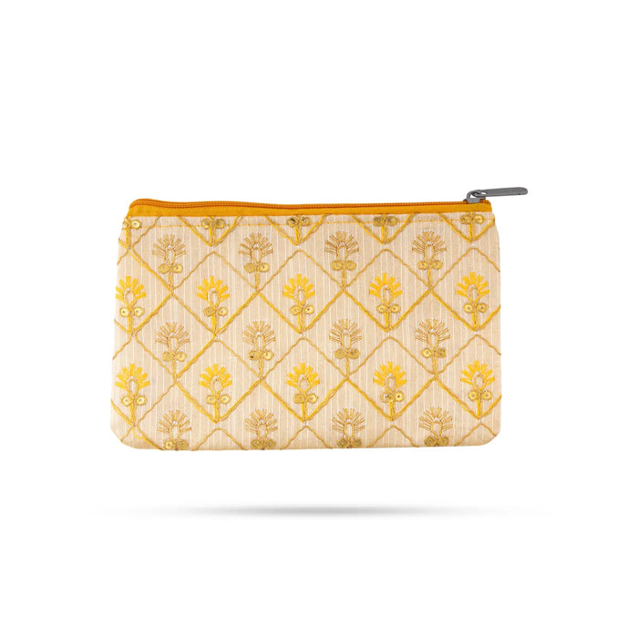 Hand Purse - 5.5 X 8.5 Inches | Fabric Zip Pouch/ Assorted Design Hand Pouch/ Hand Wallet For Daily Use