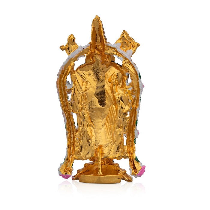 Perumal Standing On Base Murti - 3.5 x 2 Inches | Decorative Pushpa Balaji/ Srinivasa Swamy Statue