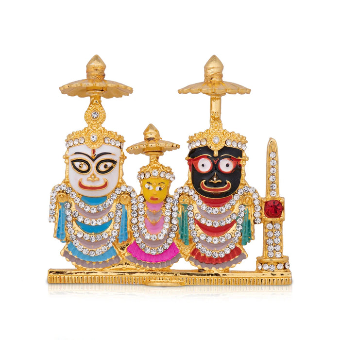 Prince Chatri Jagannath - 3 x 3.5 Inches | Lord Jagannath, Subhadra, Balram for Home Decor