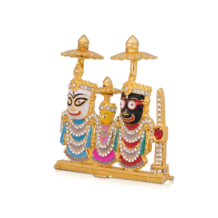 Prince Chatri Jagannath - 3 x 3.5 Inches | Lord Jagannath, Subhadra, Balram for Home Decor