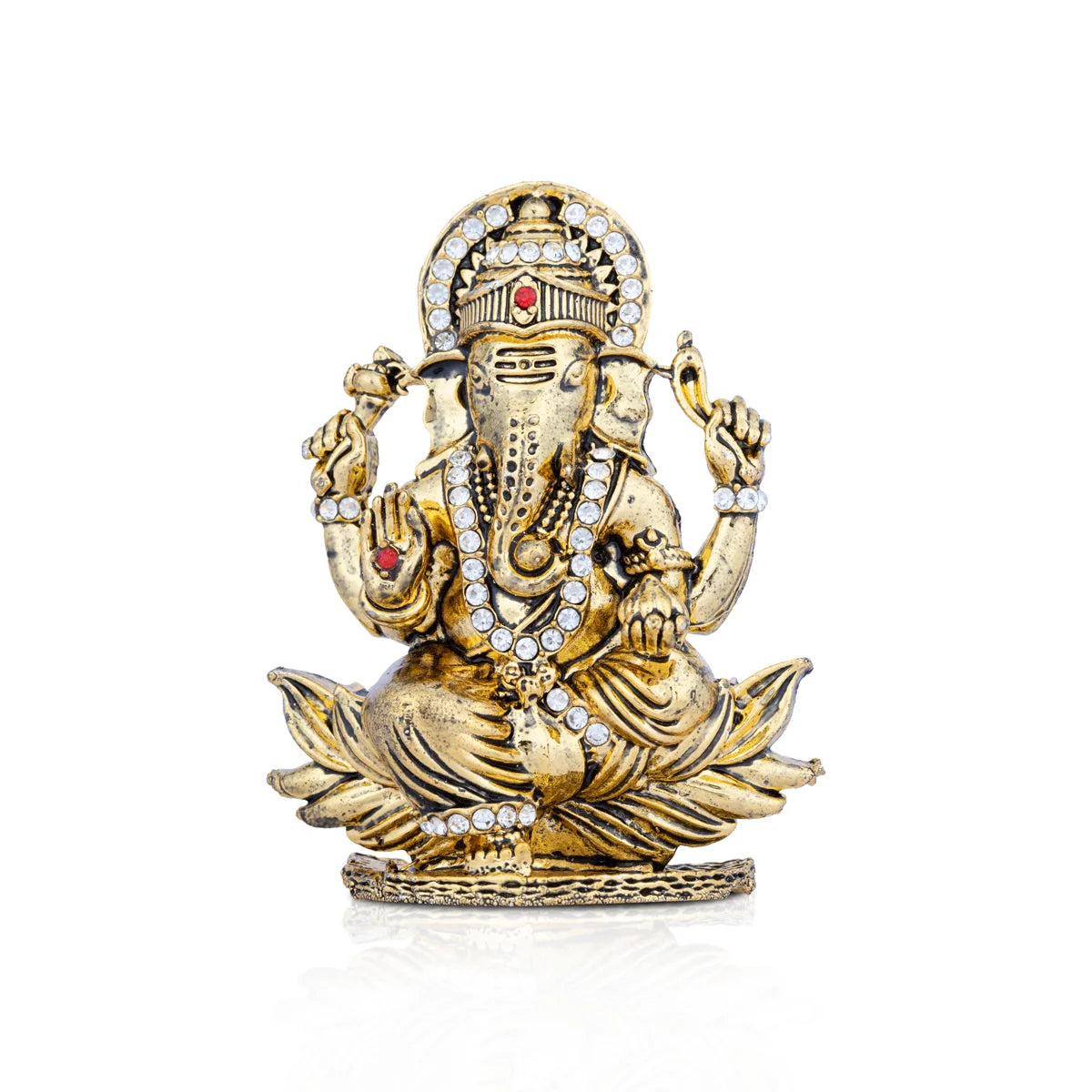 Examine Gorgeous Gold Polish Statue for Spiritual Worship and Home Decor.