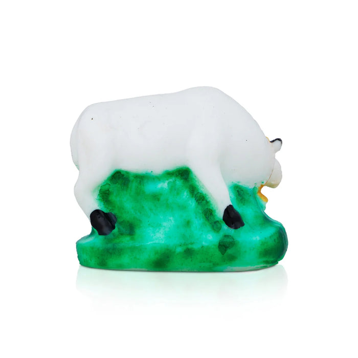 Cow And Calf Idol - 2 x 2.5 Inches | Resin Statue/ Kamadhenu Statue for Pooja