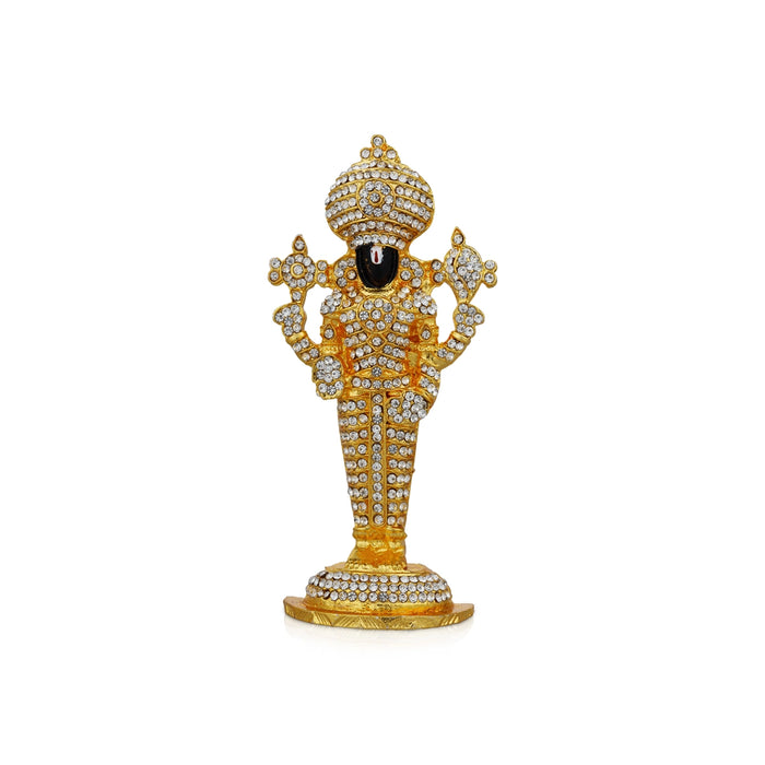 Balaji Standing On Base Murti - 3.5 x 1.5 Inches | Decorative Stone Idol/ Lord Perumal Statue