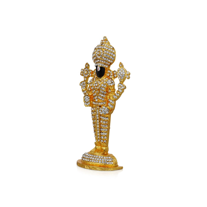 Balaji Standing On Base Murti - 3.5 x 1.5 Inches | Decorative Stone Idol/ Lord Perumal Statue