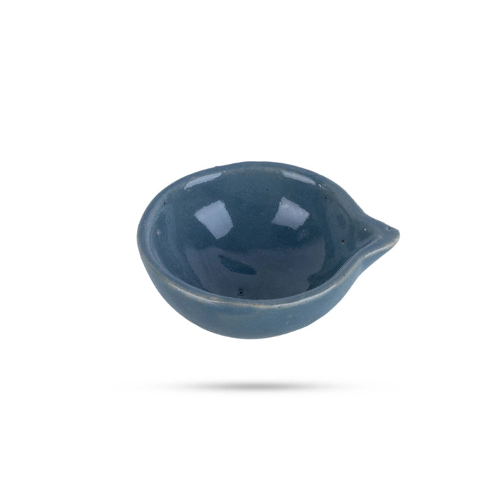 Agal Vilakku - 1 x 2 Inches | 2 Pcs/ Ceramic Deepam/ Diya/ Oil Lamp for Pooja & Home Decor