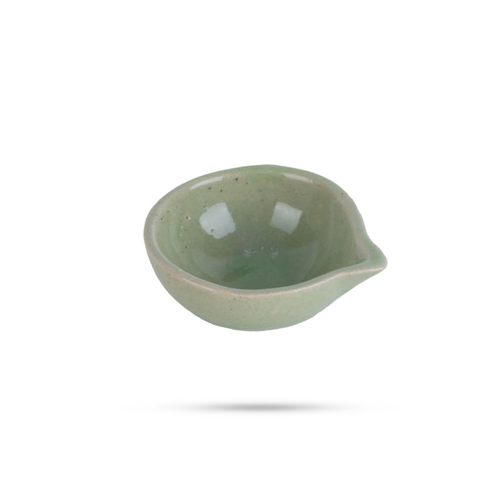 Agal Vilakku - 1 x 2 Inches | 2 Pcs/ Ceramic Deepam/ Diya/ Oil Lamp for Pooja & Home Decor