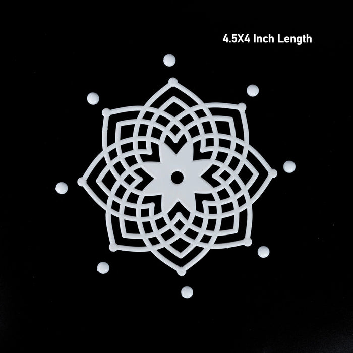 Readymade Rangoli - 4.5 x 4 Inches | Kolam Sticker/ Artificial Rangoli for Home Decor