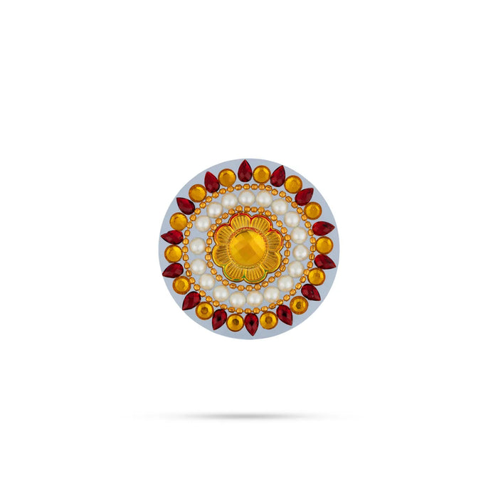 Acrylic Rangoli Design | Kundan Stone Muggulu Rangoli Kolam/ Peacock Design Kolam Design for Home Decor/ Assorted Colour