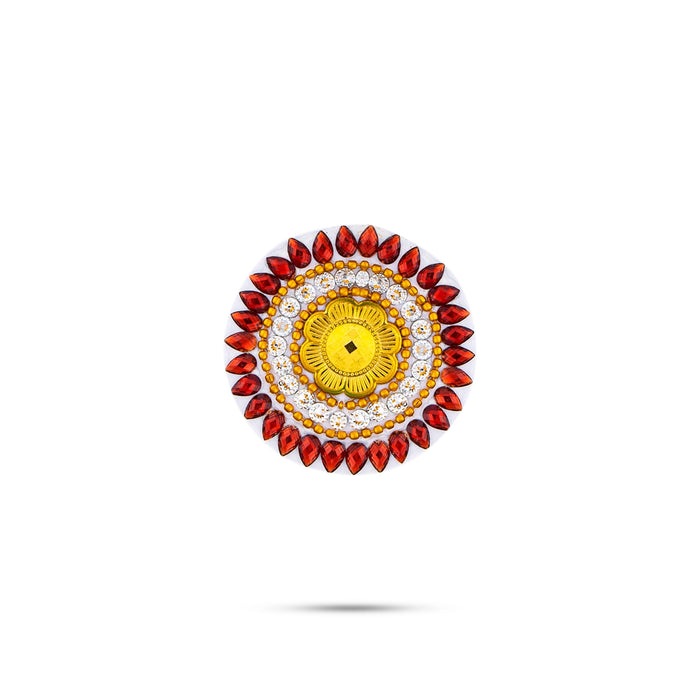 Rangoli Design | Peacock Design Muggulu/ Readymade Kundan Stone Kolam Design for Home Decor